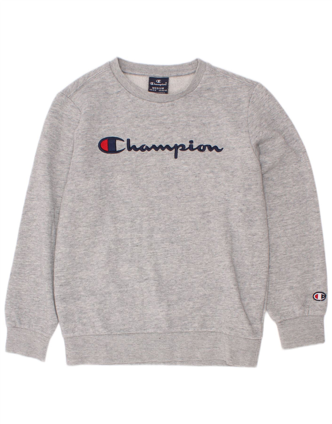 Champion Sweat-Shirt Graphique Garçon 9-10 Ans Gris Moyen Moucheté