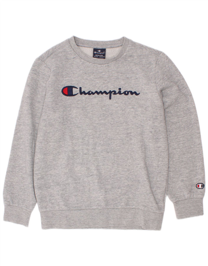 Champion Sweat-Shirt Graphique Garçon 9-10 Ans Gris Moyen Moucheté