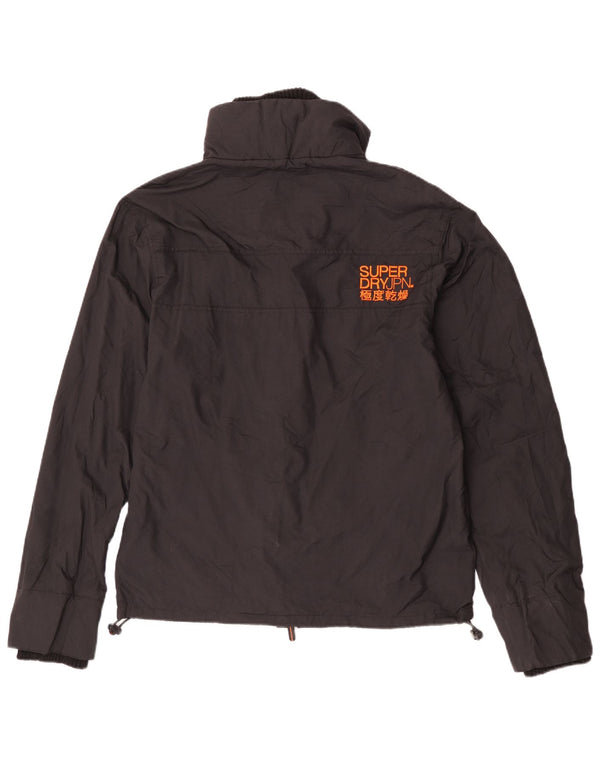 Superdry Veste coupe-vent pour femme UK 18 XL Noir Nylon Sports
