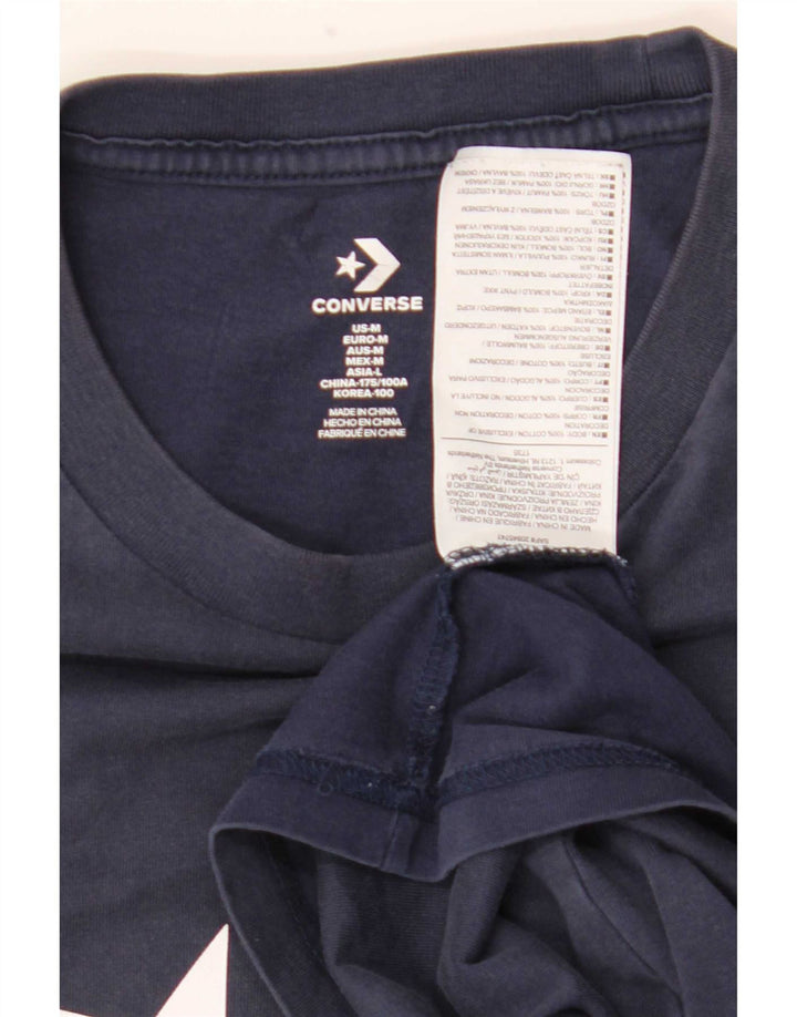 Converse T-Shirt Graphique Homme Bleu Marine Moyen Coton