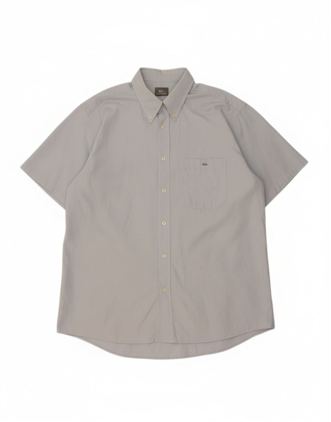 LACOSTE Mens Short Sleeve Shirt Size 43 Large Blue