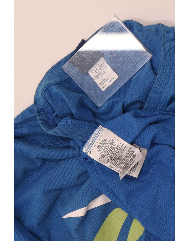 Reebok Tee-Shirt Graphic Homme Bleu Moyen Coton
