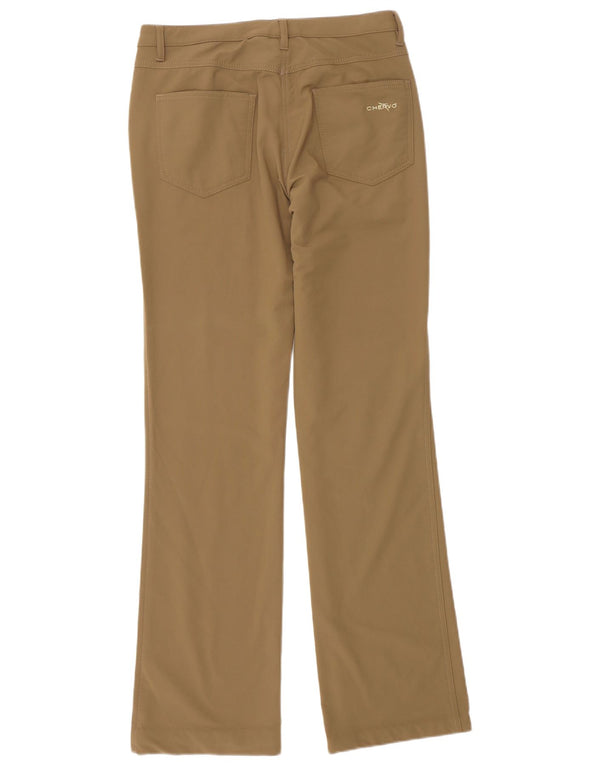Chervo Pantalon décontracté bootcut pour femme IT 42 Medium W28 L32 Beige Polyester