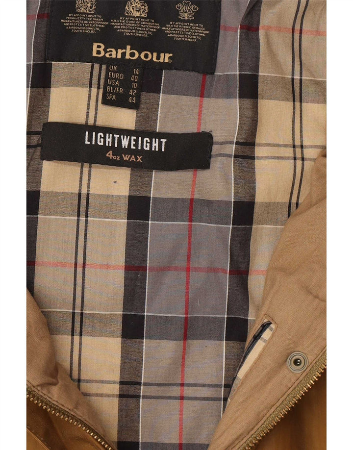 Barbour Veste à capuche en coton ciré pour femme UK 14 Large Marron