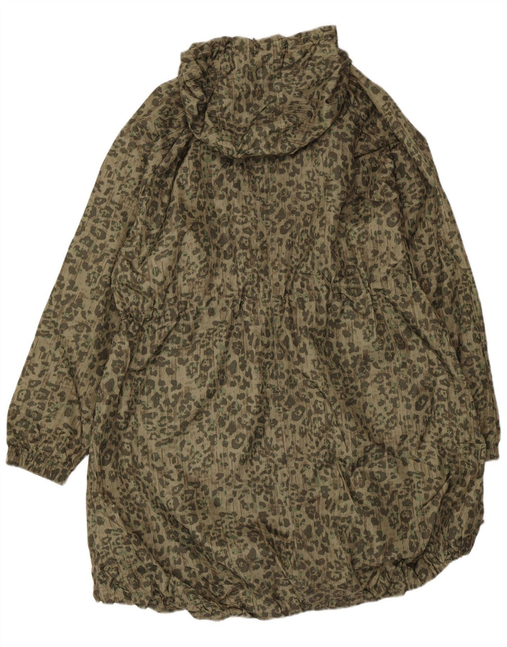 Marks & Spencer Parka surdimensionnée pour femme UK 18 XL Kaki Imprimé animal