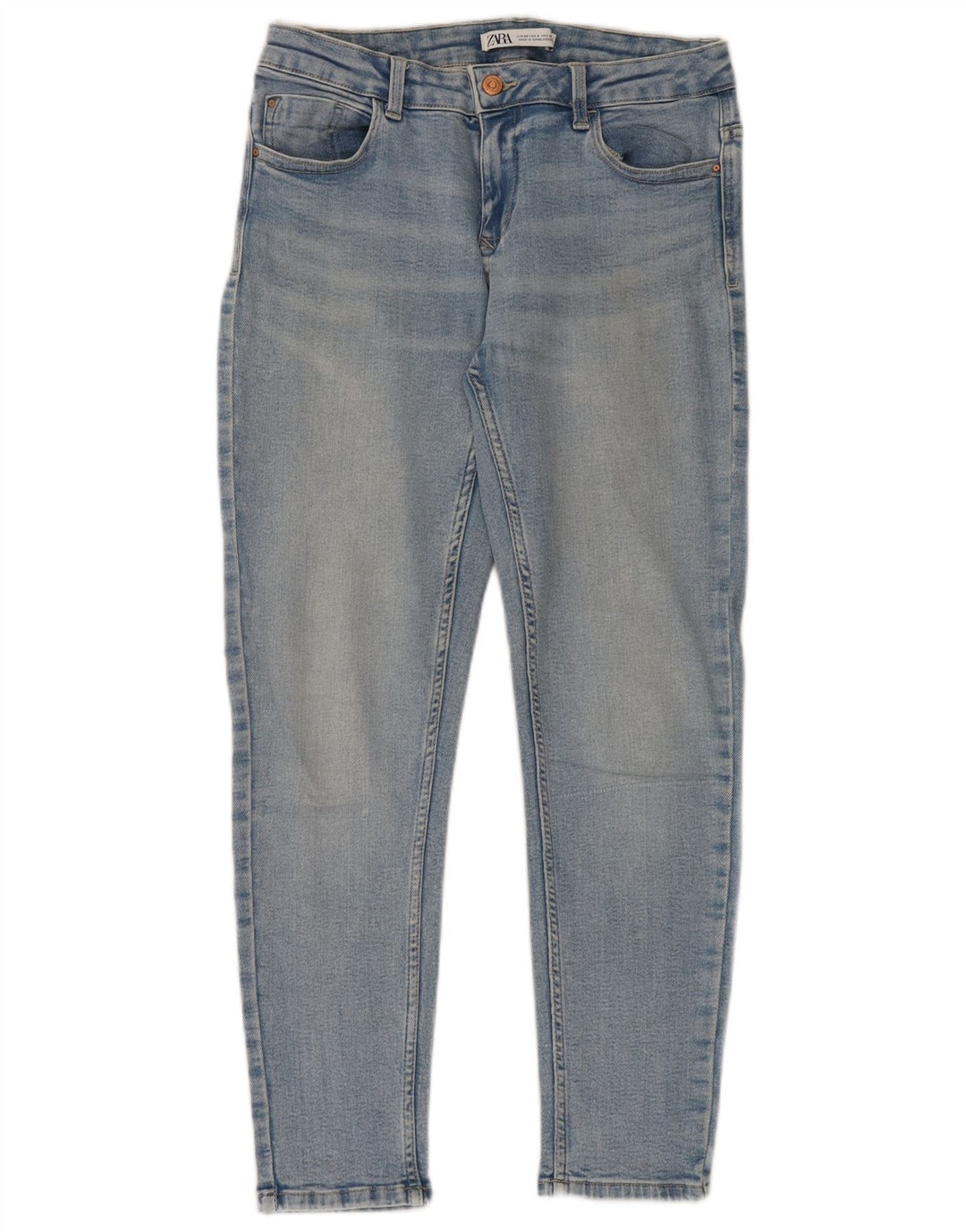 Zara Jean skinny pour femme EU 40 Medium W30 L28 Bleu