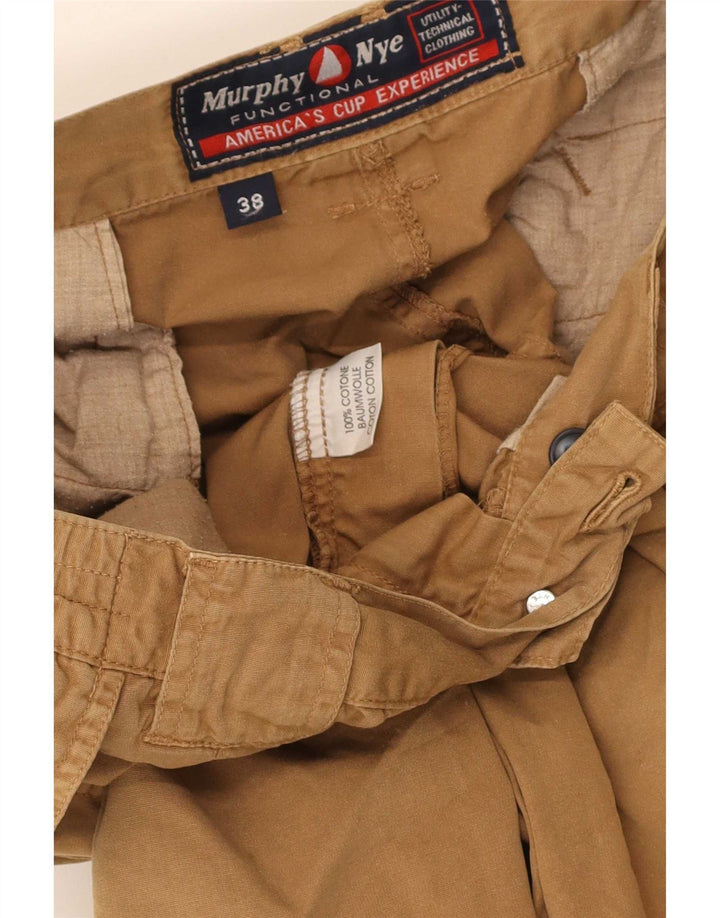 Murphy & Nye Pantalon cargo droit pour homme W38 L33 Coton beige