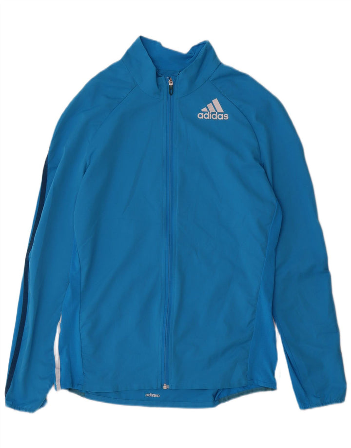 Adidas Hommes Adizero Survêtement Top Veste Grand Bleu Polyester