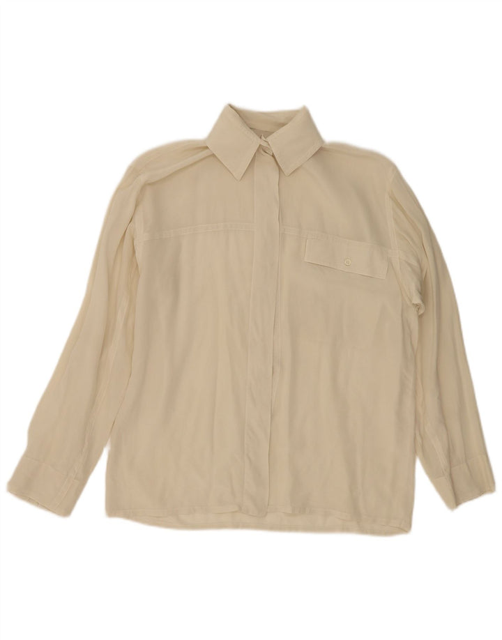 Chemisier chemise femme vintage UK 12 Beige moyen