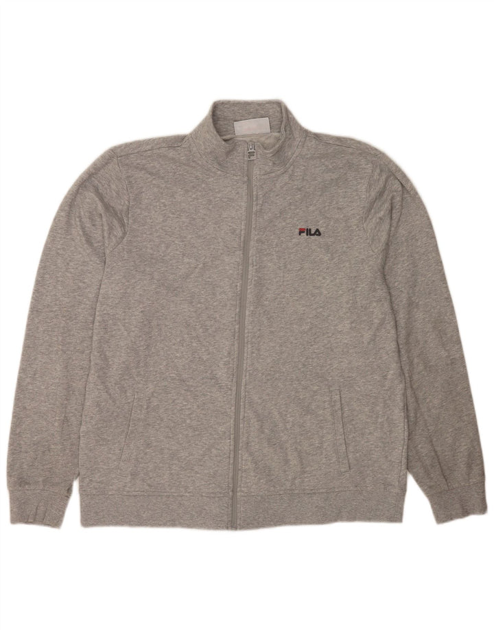 Fila Veste de survêtement pour homme 2XL Gris chiné en coton