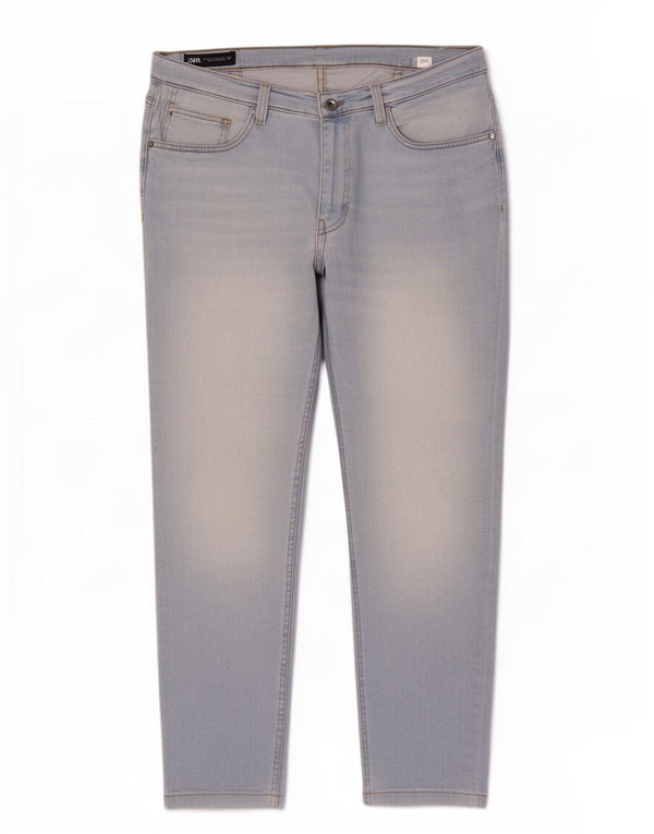 Zara Jean Slim Homme EU 42 Large W32 L26 Bleu Coton
