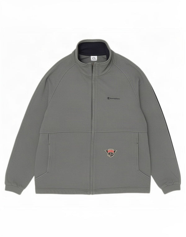 Champion Veste de survêtement pour homme Large Gris Rayé