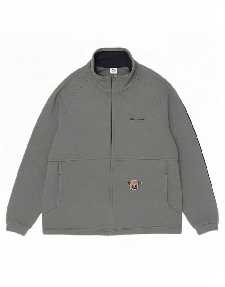 Champion Veste de survêtement pour homme Large Gris Rayé