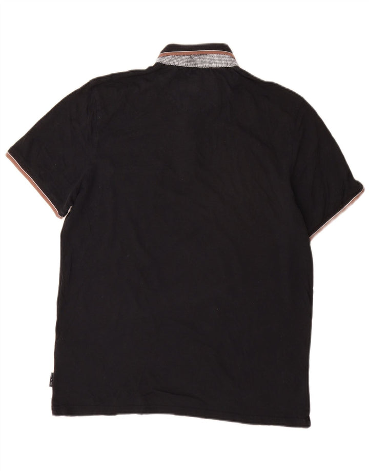 Ted Baker Polo Homme Taille 4 Grand Coton Noir