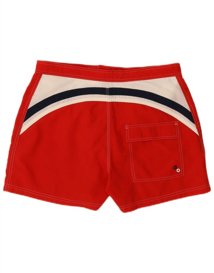 Nike Short de bain pour homme Large Rouge Colorblock Polyester