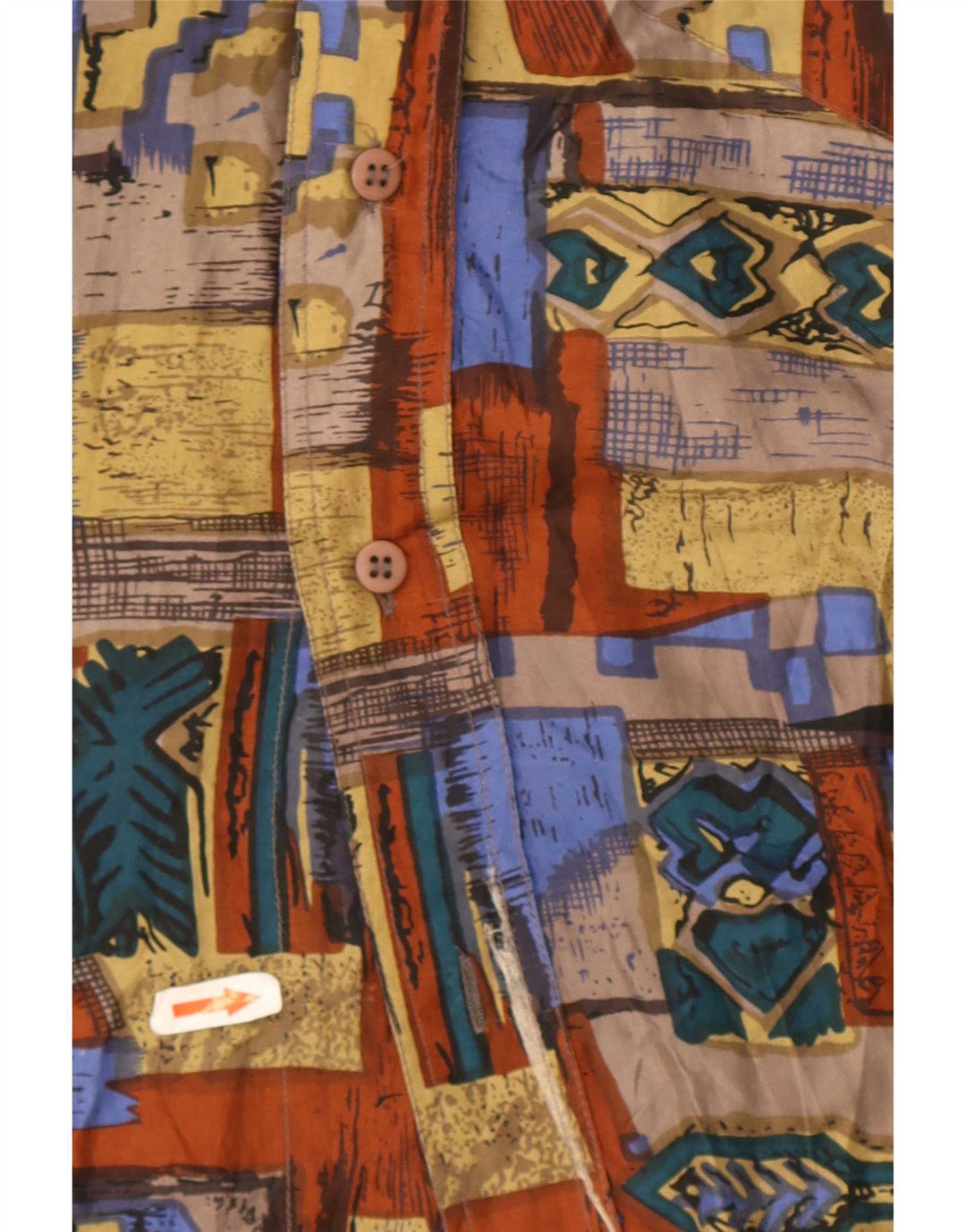Chemise à manches courtes Vintage pour hommes, grand Patchwork multicolore en soie