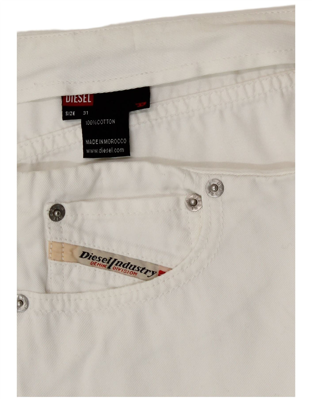 Jupe En Jean Femme Diesel W31 Coton Blanc Moyen