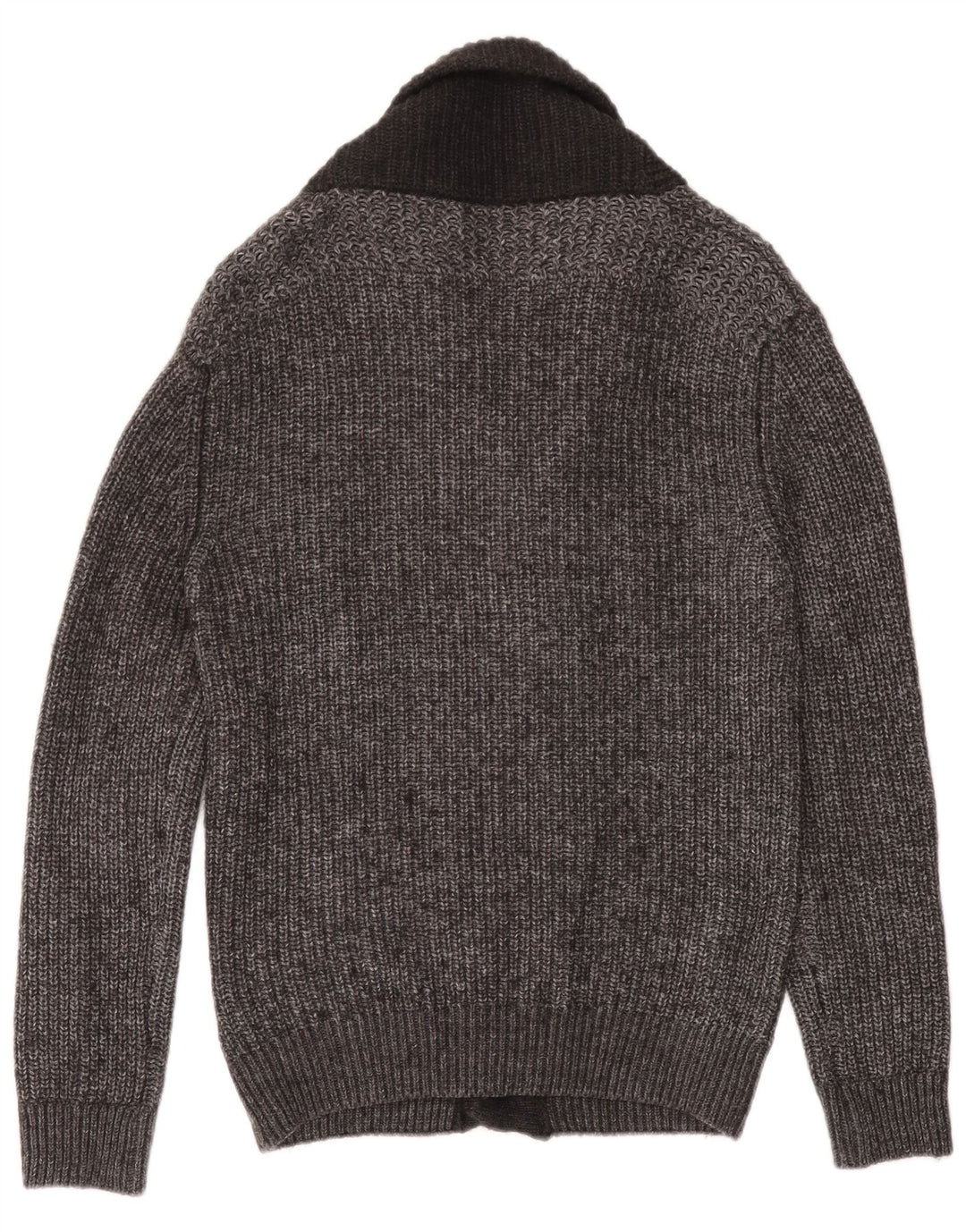 Zara Homme Cardigan Pull Large Gris Moucheté Acrylique