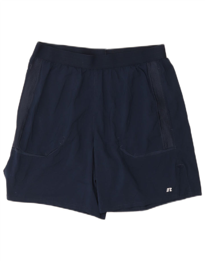 RUSSELL ATHLETIC Short de Sport Dri-Power Homme Bleu Marine Moyen