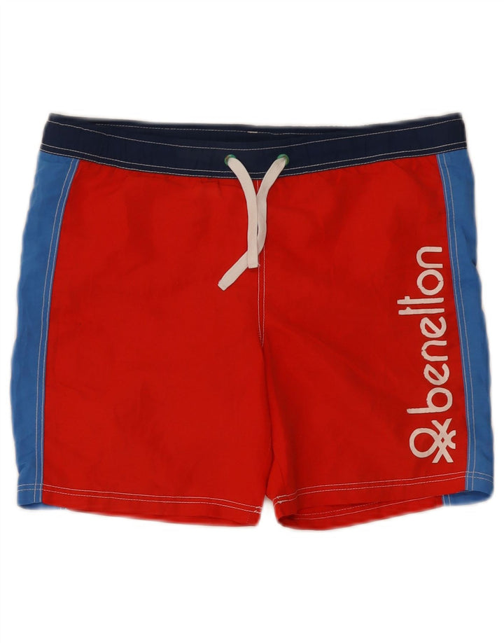 Benetton Garçon Graphique Cami Top 10-11 ans XL Rouge Colorblock Polyester