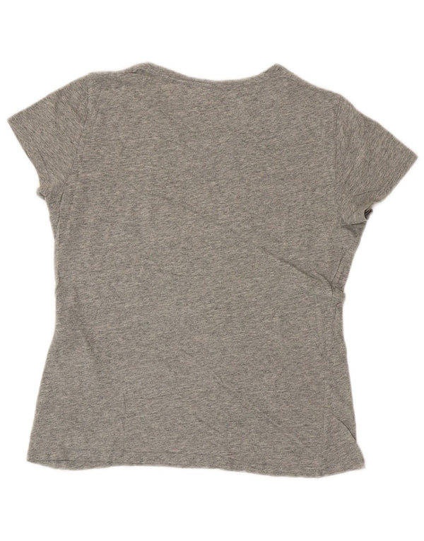 Levi's T-Shirt Graphique Femme UK 12 Gris Moyen Moucheté Coton