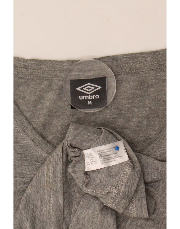 Umbro T-Shirt Graphique Homme Gris Moyen Moucheté Coton