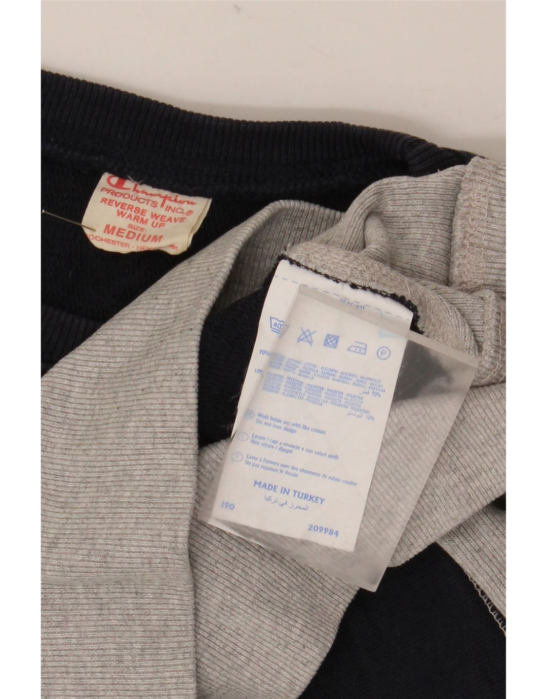 Champion Reverse Weave Sweatshirt Jumper Homme Gris Moyen Coton