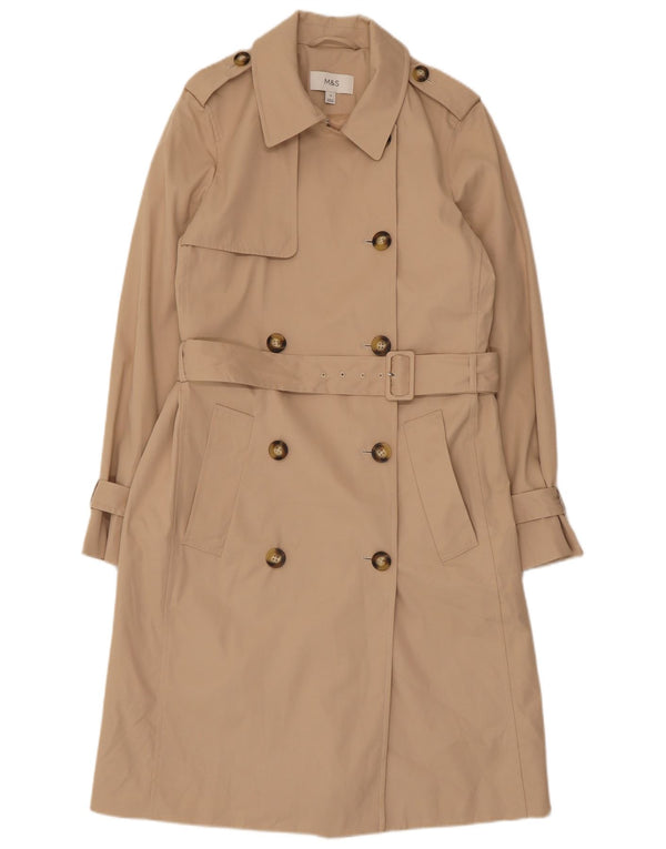 Marks & Spencer Trench-coat à double boutonnage pour femme UK 10 Petit Beige
