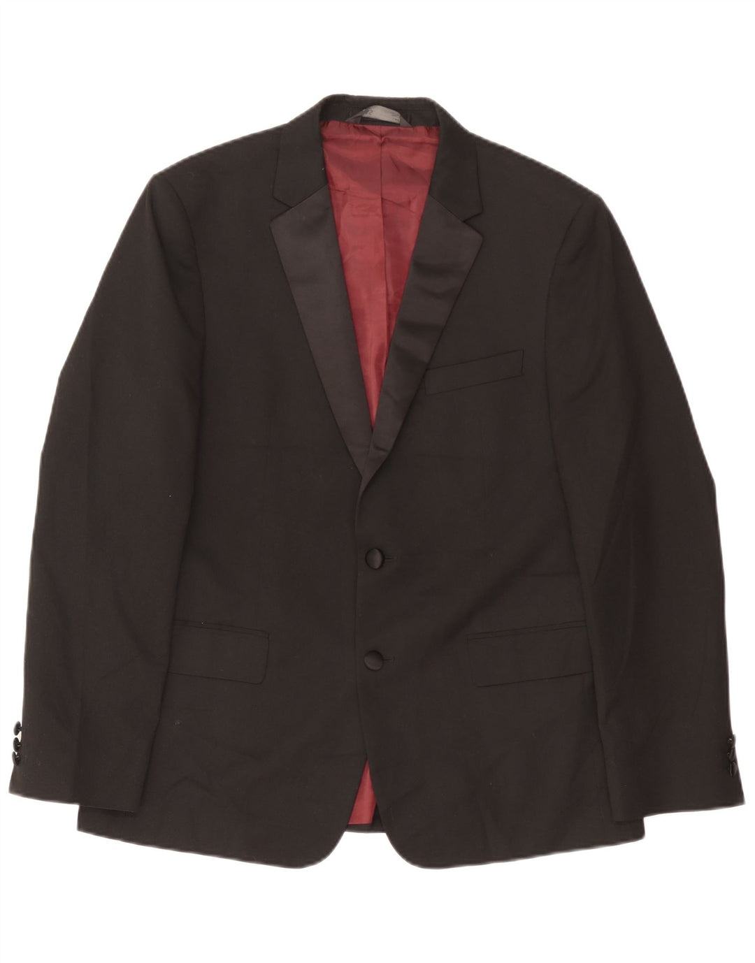 Marks & Spencer Veste blazer à 2 boutons pour homme UK 42 Large Noir Polyester