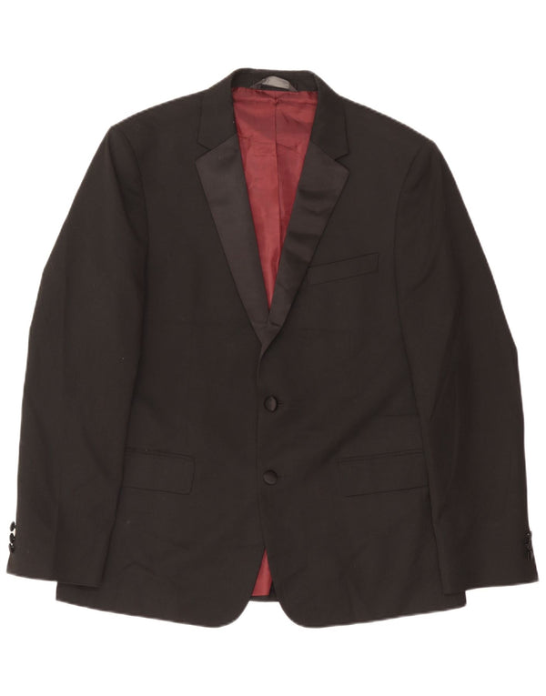 Marks & Spencer Veste blazer à 2 boutons pour homme UK 42 Large Noir Polyester