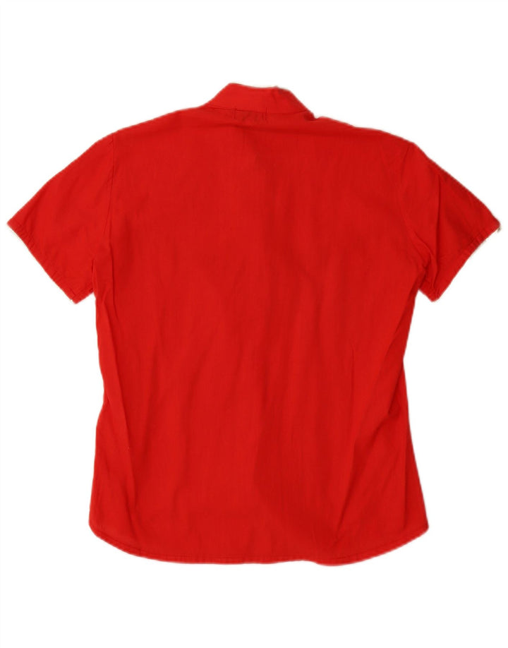 Chemise à manches courtes femme vintage IT 42 Rouge Moyen