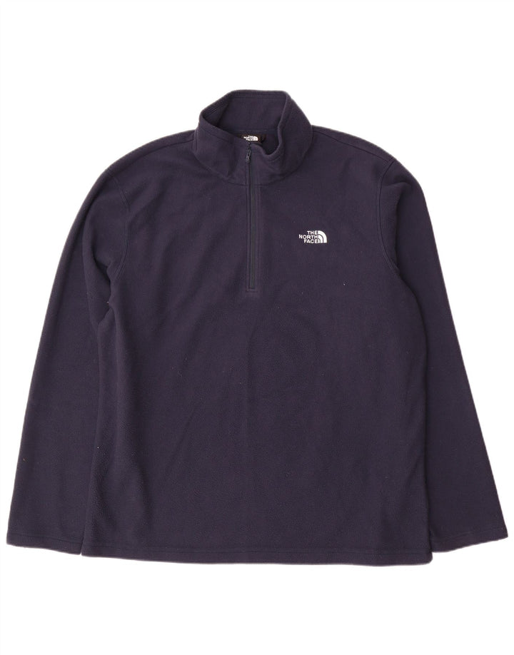 The North Face Pull polaire à col zippé pour homme XL Bleu marine Polyester