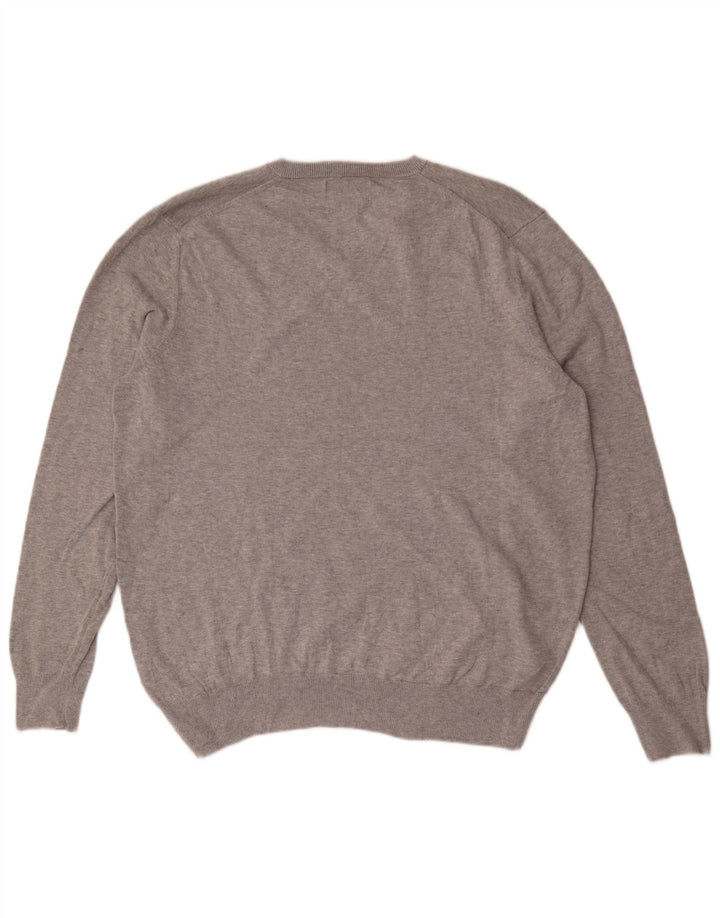 Marks & Spencer Pull col V pour homme XL Gris Coton