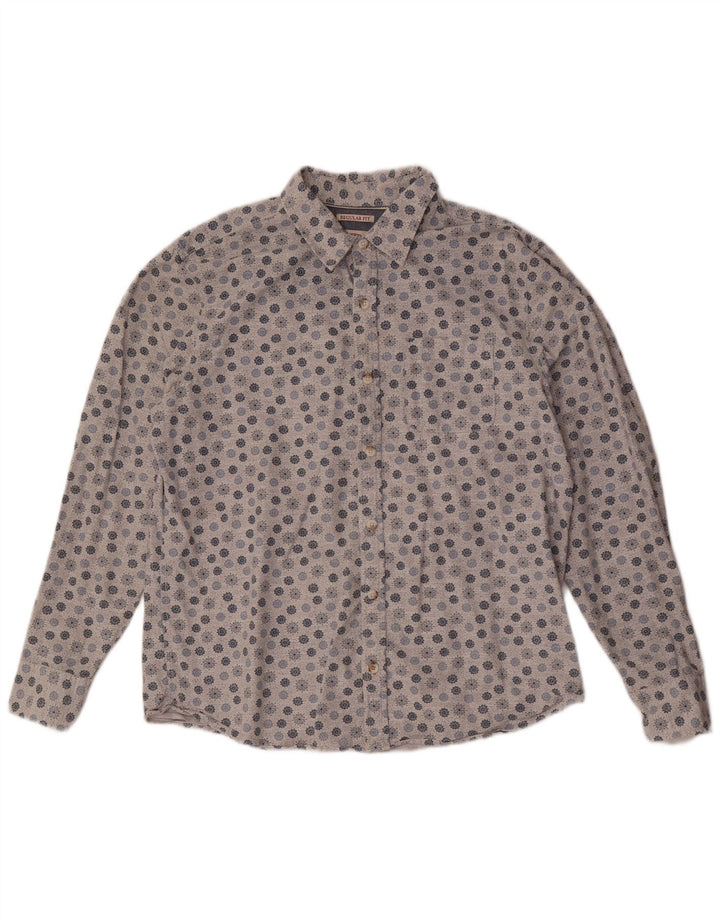 Fat Face Chemise Regular Fit Homme Grand Bleu Floral Coton