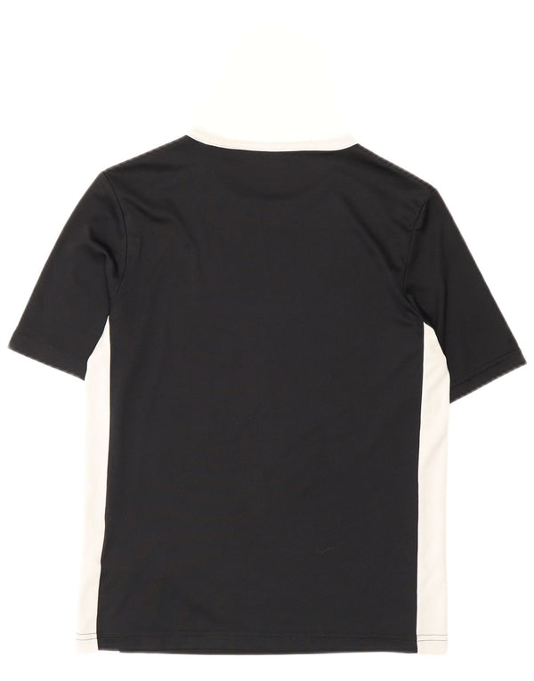 Adidas T-Shirt Garçon Top 11-12 ans Polyester Colorblock Noir Moyen