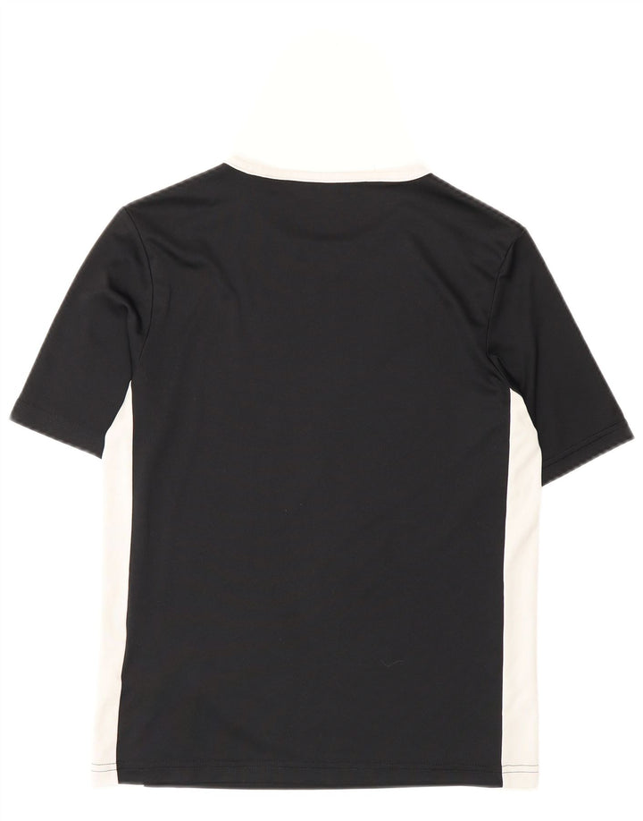 Adidas T-Shirt Garçon Top 11-12 ans Polyester Colorblock Noir Moyen