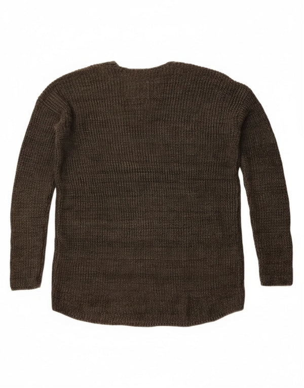 Superdry Pull surdimensionné à col en V pour femme UK 6 XS Kaki Coton