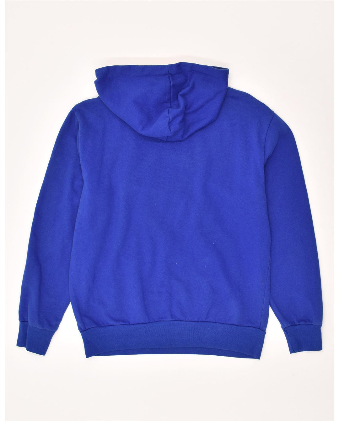 VINTAGE Mens Graphic Hoodie Jumper Medium Blue Cotton Vintage Vintage and Second-Hand Vintage from Messina Hembry 