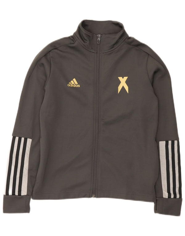 Veste de survêtement Adidas Garçon 9-10 ans Gris Polyester