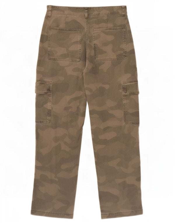 Hollister Pantalon cargo taille haute Dad pour femme US 10 Large W30 L30 Kaki