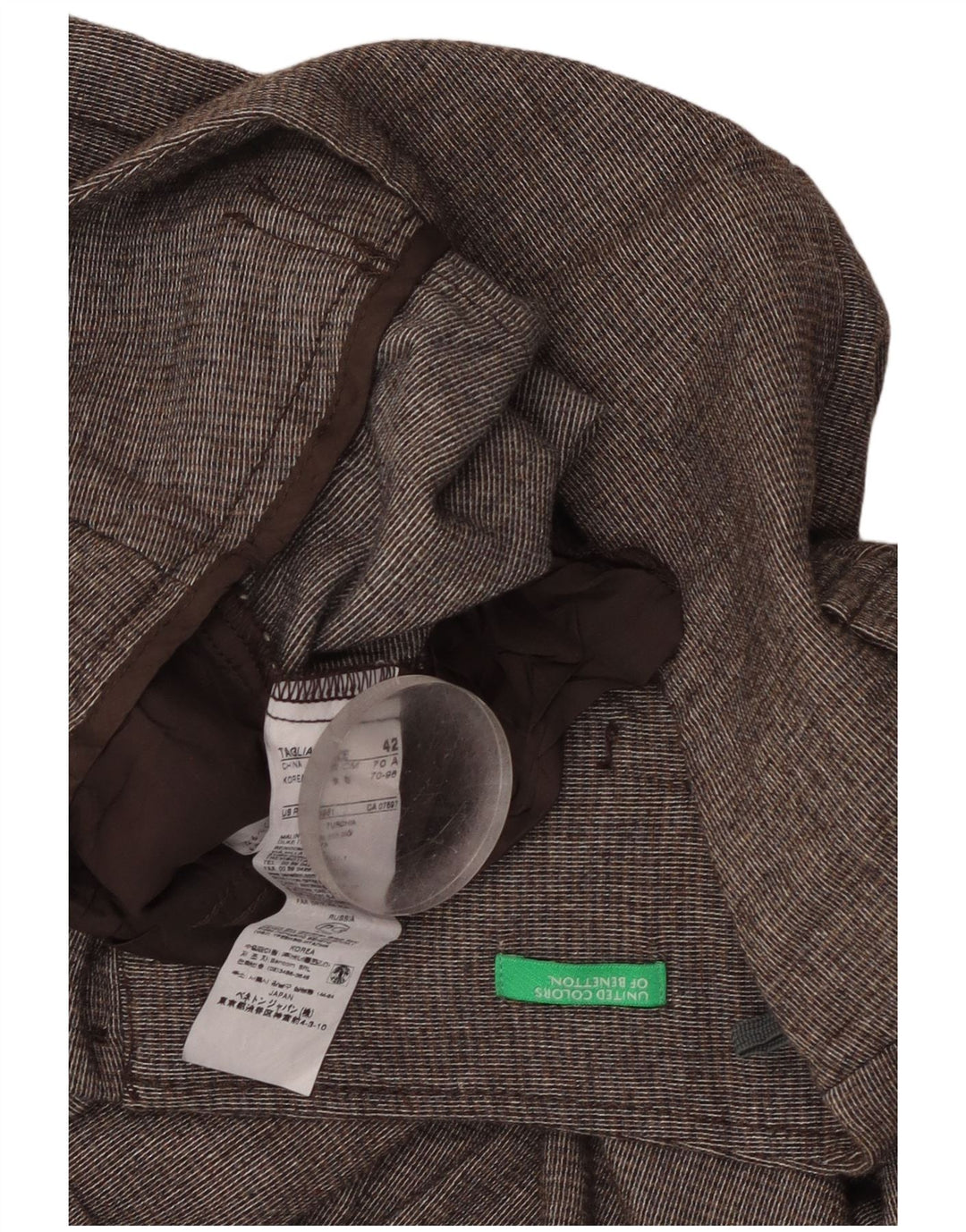 BENETTON Short décontracté pour femme IT 42 Medium W30 Gris Laine