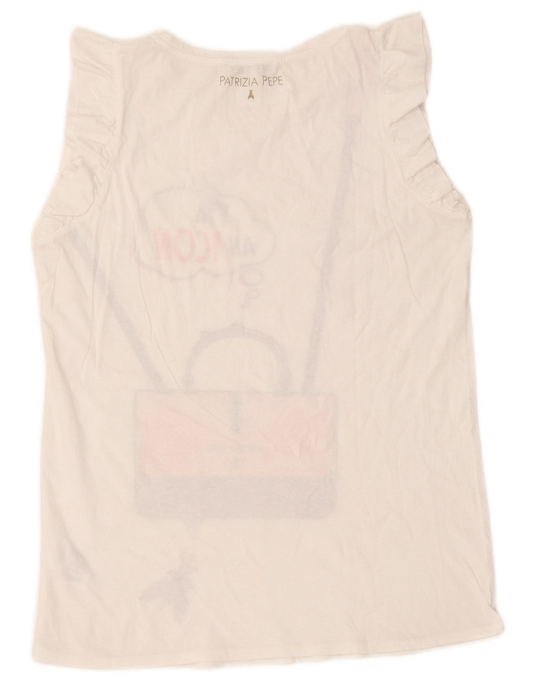 Patrizia Pepe Débardeur graphique pour femme taille unique en coton blanc