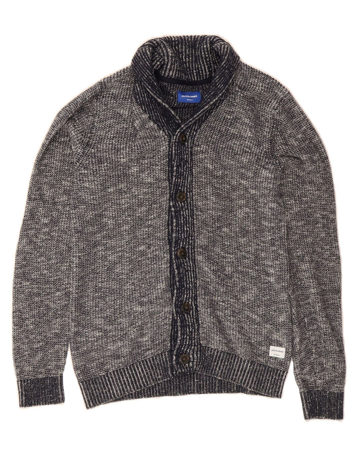 JACK & JONES Mens Cardigan Sweater Medium Grey Cotton Vintage Jack & Jones and Second-Hand Jack & Jones from Messina Hembry 