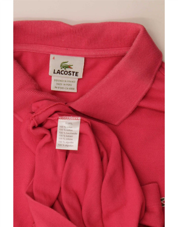Lacoste Polo Homme Taille 4 Coton Rose Moyen