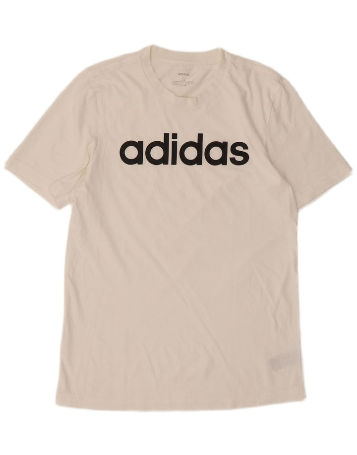 Adidas T-shirt graphique pour hommes, petit haut en coton blanc
