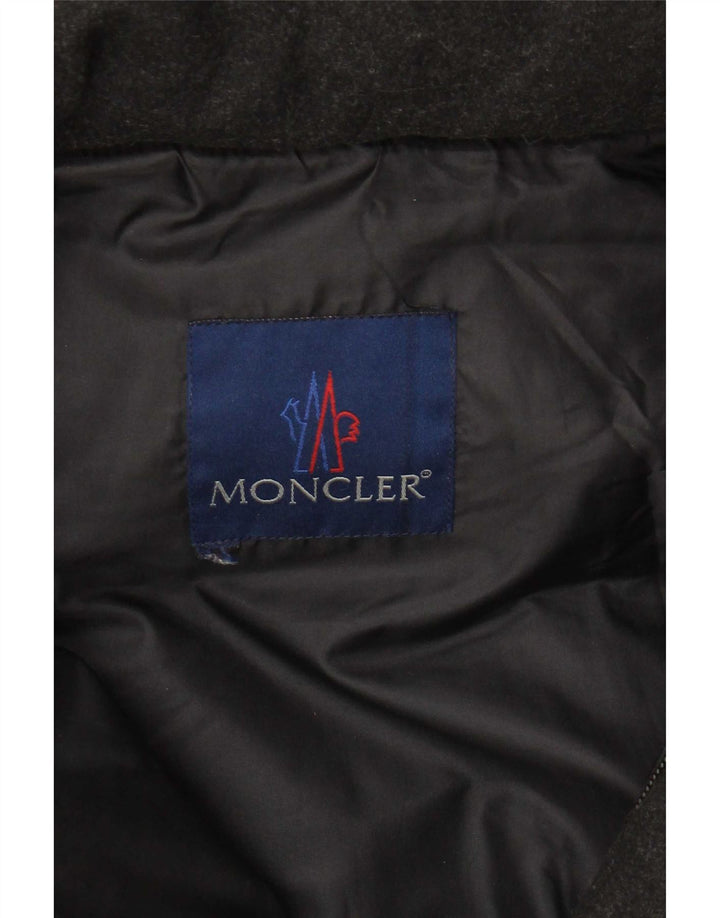 Moncler Veste rembourrée à capuche pour homme UK 36 Petite laine noire