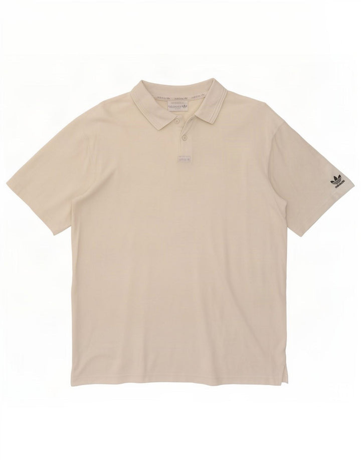 Adidas Polo Homme UK 42/44 Large Blanc