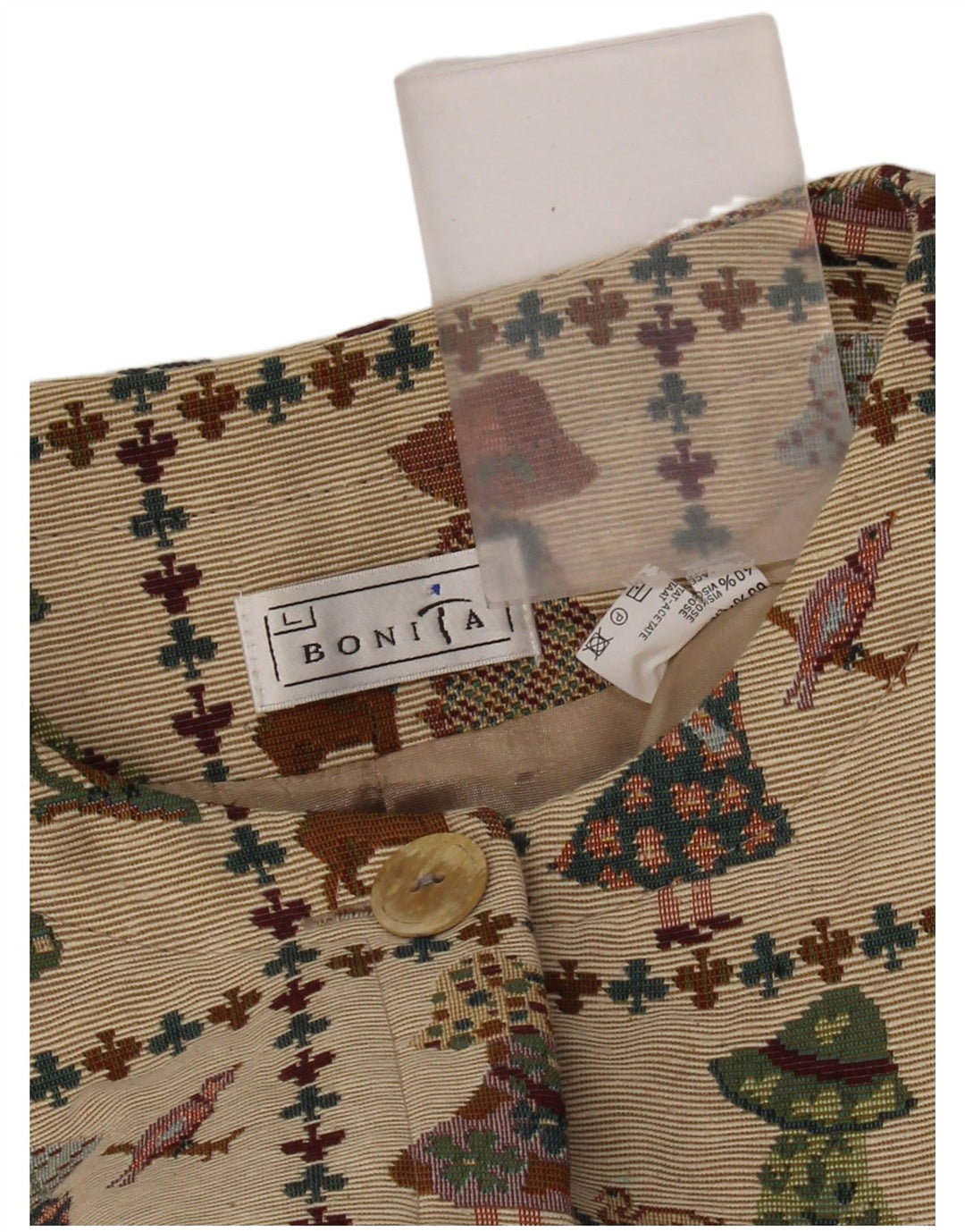 Bonita Veste Boléro Femme UK 16 Large Beige Polyester Nouveauté