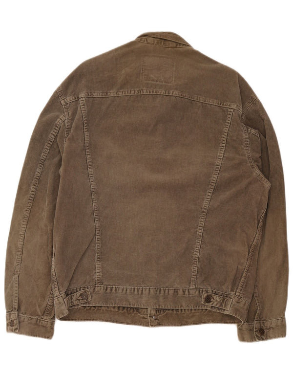 Levi's Veste en velours côtelé pour femme UK 40 Large Marron Coton