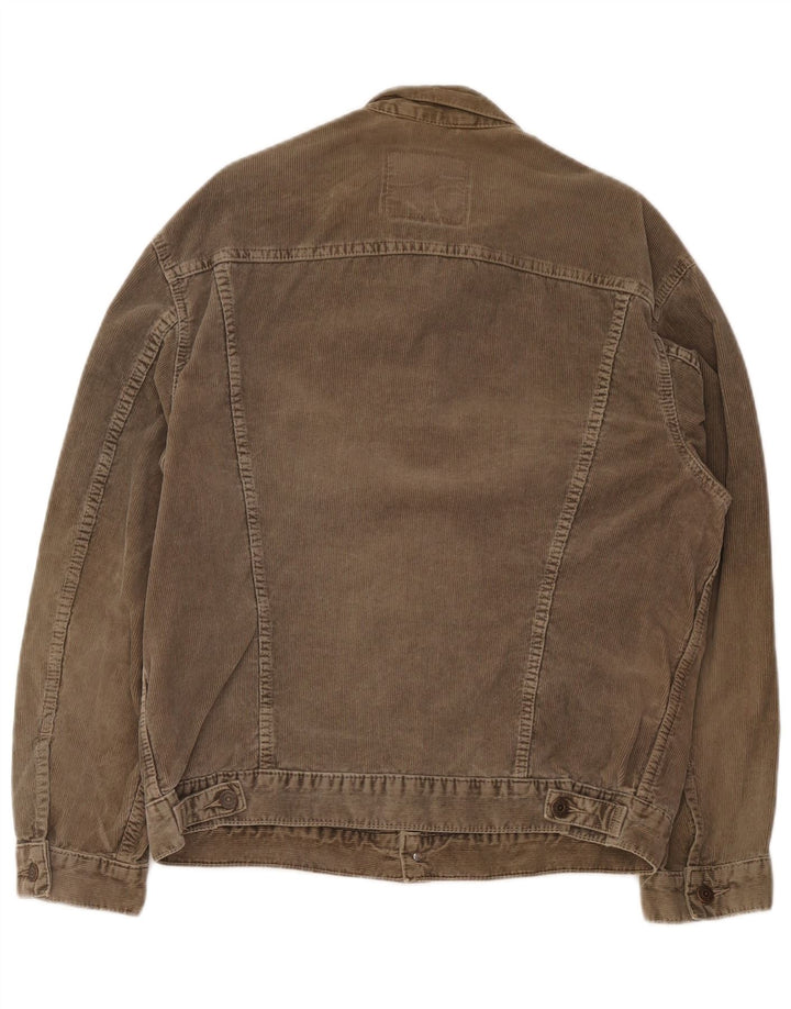 Levi's Veste en velours côtelé pour femme UK 40 Large Marron Coton